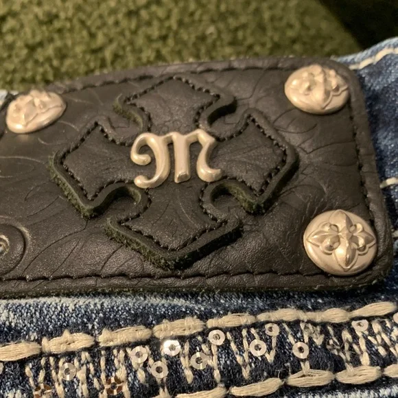 Miss Me Women's Blue Embellished Jeans - Picture 2 of 5